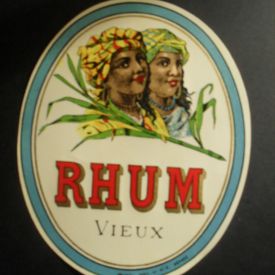 Etiquette ancienne de rhum