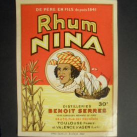 Etiquette ancienne de rhum