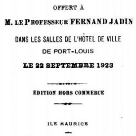 Le banquet de hôtel de ville de port-louis(1923)