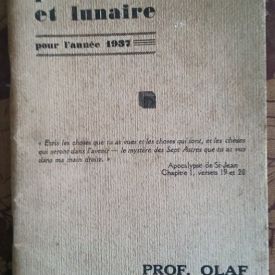 Calendrier planétaire et lunaire pour l'année1937 