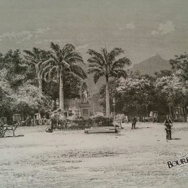 Port-louis,ile maurice place du débarcadère et statue de la bourdonnais