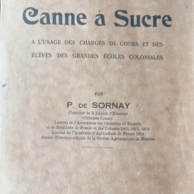 Manuel de la canne à sucre à l'usage des chargés de cours et des élèves des grandes écoles coloniales. par p. de sornay 