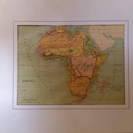 Carte ancienne d'afrique de 1889